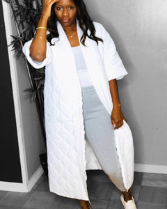 White OVERSIZED Quilted Jacket